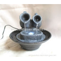Resin table running water fountain with teapot & bowl decoration